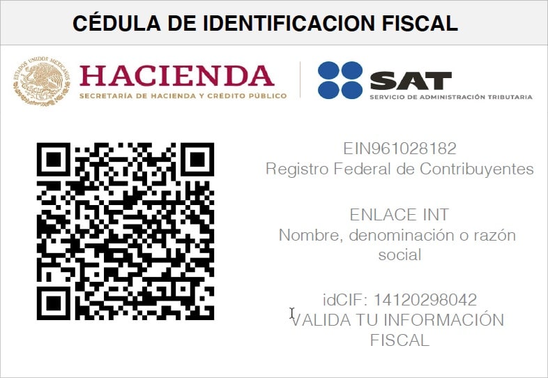 ENLACE INT – EIN961028182