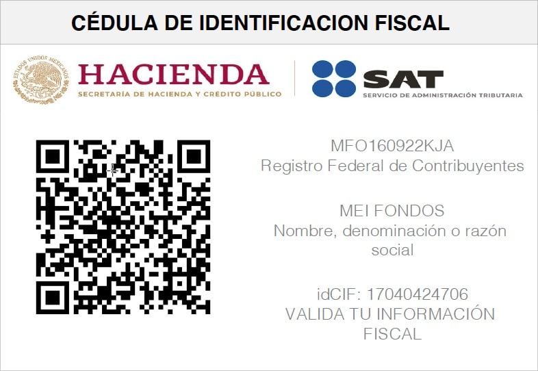 MEI FONDOS – MFO160922KJA